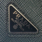 Prada Triangle 2 Mc223 qhh f077 U Card Case Saffiano Green Smeraldo — view 6