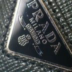 Prada Triangle 2 Mc223 qhh f077 U Card Case Saffiano Green Smeraldo — view 9