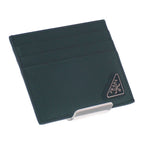 Prada Triangle 2 Mc223 qhh f077 U Card Case Saffiano Green Smeraldo — view 3