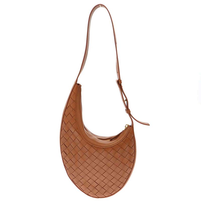 Bottega Veneta Drop Small Hobo Bag Intrecciato Brown — view 2