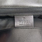 Gucci Hobo Bag Handbag One Shoulder Jackie Canvas Leather Ivory Black AA — view 3