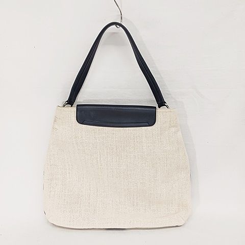 Gucci Hobo Bag Handbag One Shoulder Jackie Canvas Leather Ivory Black AA — view 2