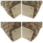 Gucci Brown Ivory Gold Hardware GG Canvas Tote Bag — view 3