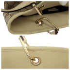 Gucci Brown Ivory Gold Hardware GG Canvas Tote Bag — view 6