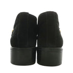 Gucci Chukka Boots Suede Short Round Toe Monk Strap 37 Black XZ — view 5