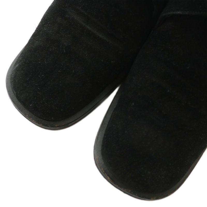 Gucci Chukka Boots Suede Short Round Toe Monk Strap 37 Black XZ — view 3