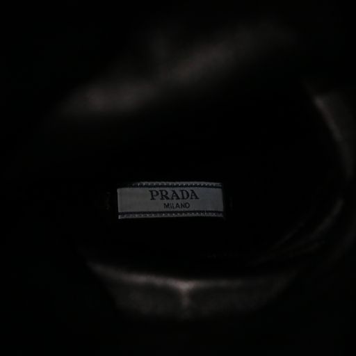 Prada Long Boots Suede Pointed Toe High Heel Side Zip 35 Black XZ — view 7