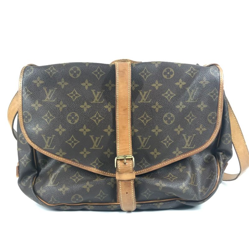 Louis Vuitton Shoulder Bag Saumur GM Monogram Canvas Brown — view 2