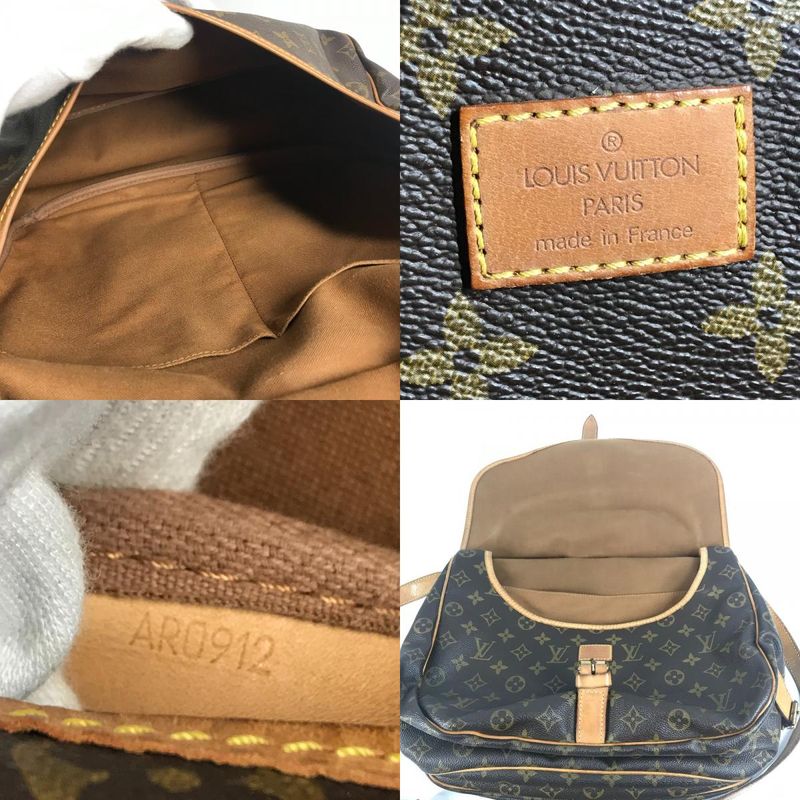 Louis Vuitton Shoulder Bag Saumur GM Monogram Canvas Brown — view 8