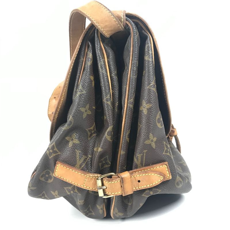 Louis Vuitton Shoulder Bag Saumur GM Monogram Canvas Brown — view 5
