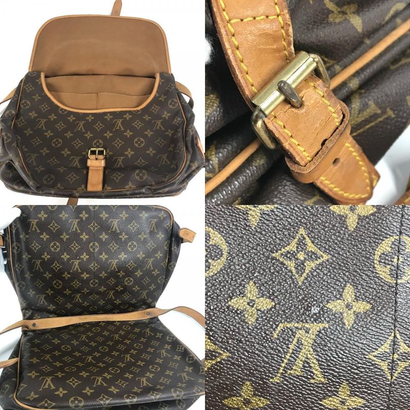 Louis Vuitton Shoulder Bag Saumur GM Monogram Canvas Brown — view 9