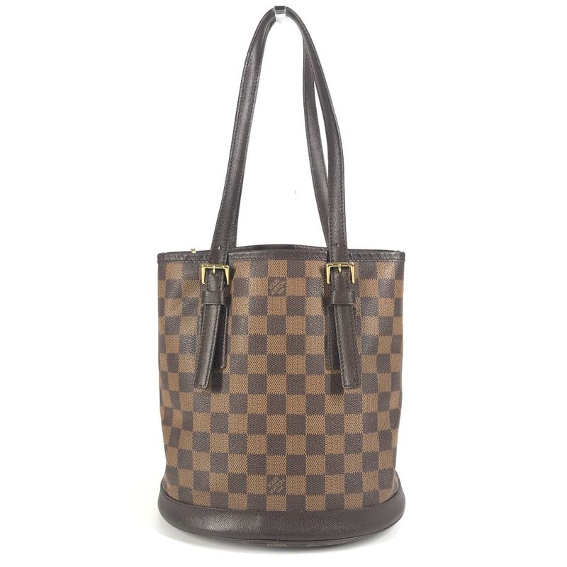 Louis Vuitton Shoulder Bag Marais With Pouch Damier Canvas Ebene Brown — view 2