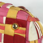 Prada Handbag Triangle Logo Plate Nylon Pink — view 6