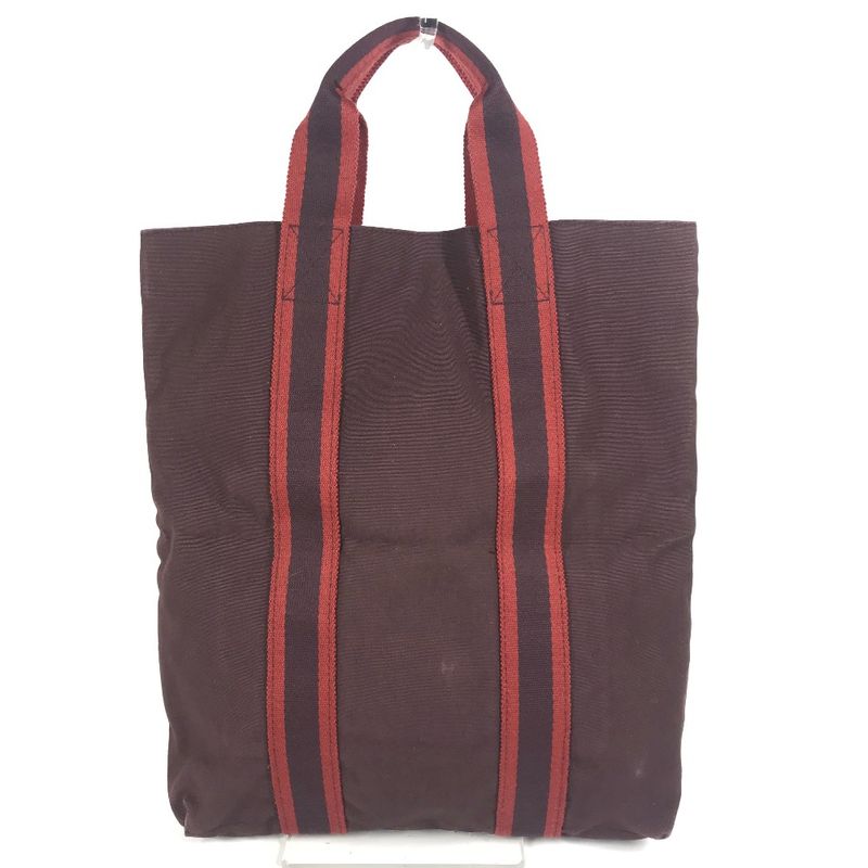Hermes Handbag Fourre Tout Cabas Cotton Brown — view 2