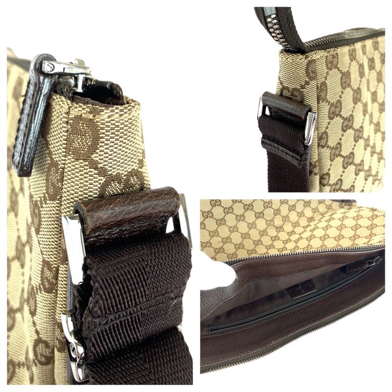 Gucci Beige Brown GG Canvas Shoulder Bag Messenger — view 6