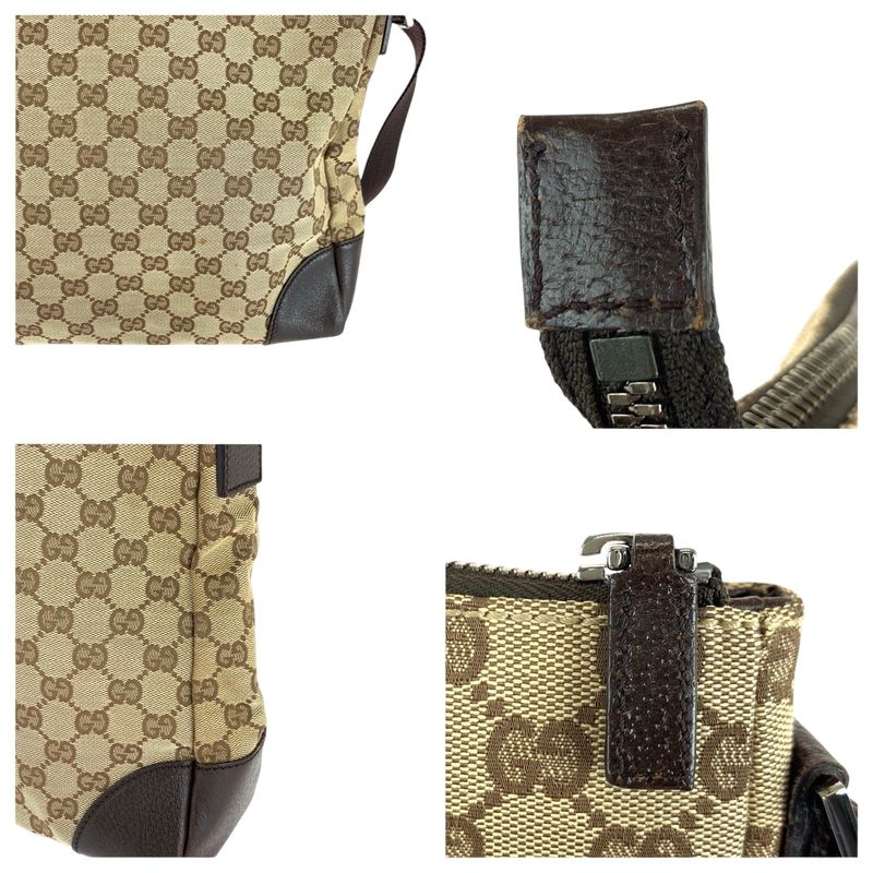 Gucci Beige Brown GG Canvas Shoulder Bag Messenger — view 5