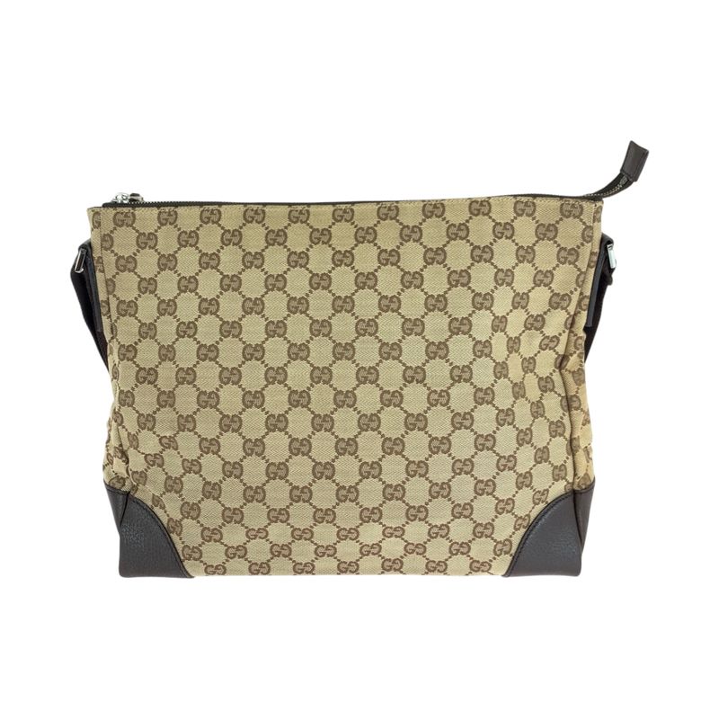 Gucci Beige Brown GG Canvas Shoulder Bag Messenger — view 2