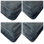 Gucci Black Silver Hardware GG Canvas Leather Shoulder Bag Messenger — view 3