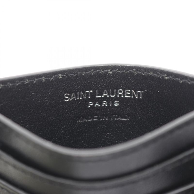 Saint Laurent Paris Card Case Black Leather — view 5