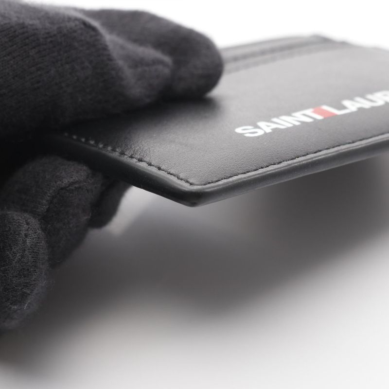 Saint Laurent Paris Card Case Black Leather — view 6