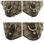 Gucci Abby Brown Gold Hardware GG Canvas Shoulder Bag Pochette — view 3