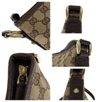 Gucci Abby Brown Gold Hardware GG Canvas Shoulder Bag Pochette — view 6