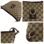 Gucci Abby Brown Gold Hardware GG Canvas Shoulder Bag Pochette — view 5