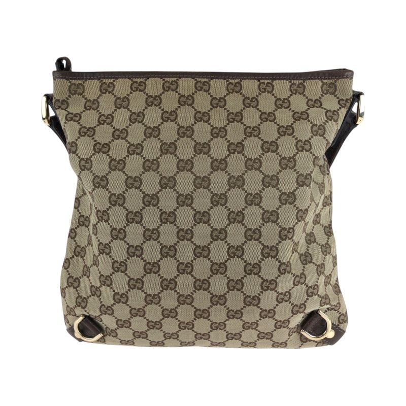 Gucci Abby Brown Gold Hardware GG Canvas Shoulder Bag Pochette — view 2