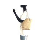 Gucci Beige Brown Silver Hardware GG Canvas Leather 31244 Tote Bag — view 7