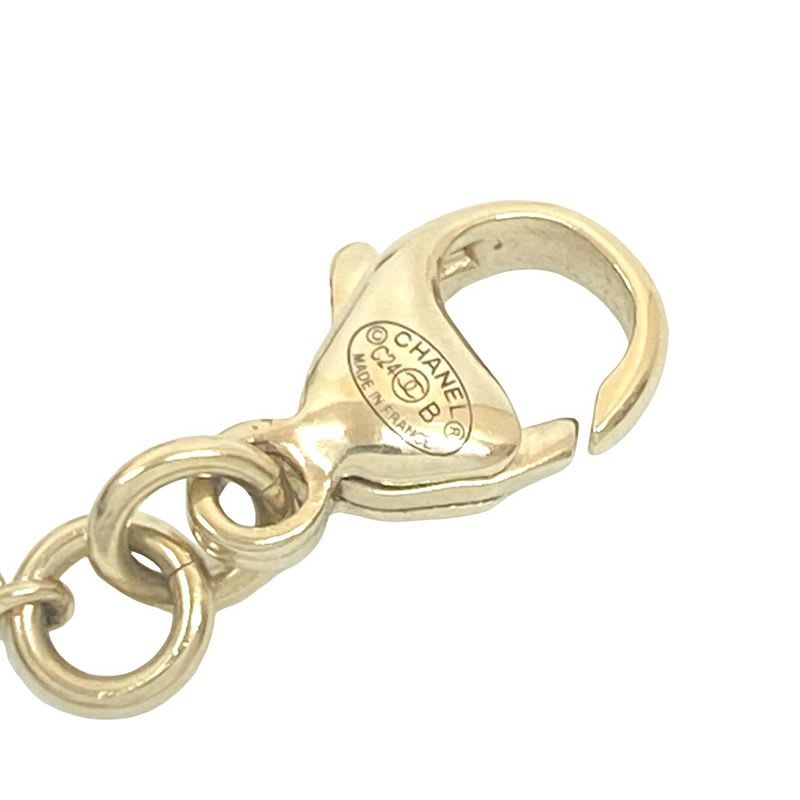 Chanel Coco Mark Pearl Motif Silver Plated Chain 24CB — view 3