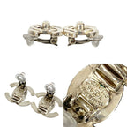 Chanel Vintage Coco Mark Turnlock Motif Plated Earrings Accessory 95A — view 3