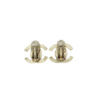Chanel Vintage Coco Mark Turnlock Motif Plated Earrings Accessory 95A — view 5