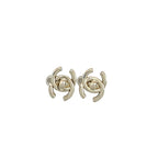 Chanel Vintage Coco Mark Turnlock Motif Plated Earrings Accessory 95A — view 4