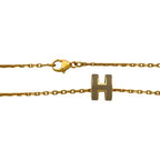 Hermes Mini Pop Ash H Motif GP Chain Necklace Pendant Accessory — view 4