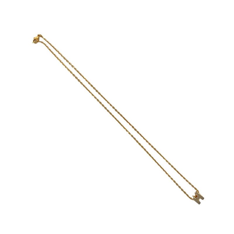 Hermes Mini Pop Ash H Motif GP Chain Necklace Pendant Accessory — view 5