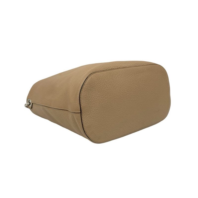 Prada Logo Shape Press Vitello Phoenix Leather Shoulder Bag