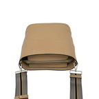 Prada Logo Shape Press Vitello Phoenix Leather Shoulder Bag