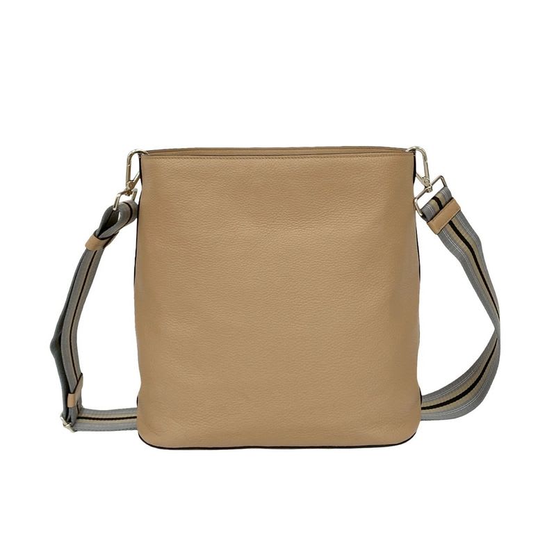 Prada Logo Shape Press Vitello Phoenix Leather Shoulder Bag