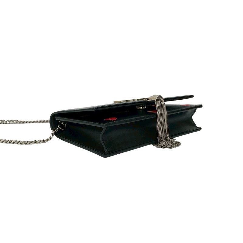 Saint Laurent Paris Kate YSL Logo Hardware Tassel Leather Chain Shoulder Bag — view 8