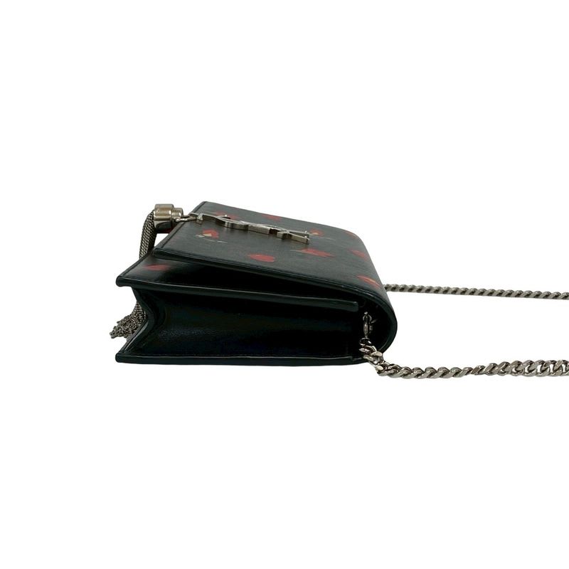 Saint Laurent Paris Kate YSL Logo Hardware Tassel Leather Chain Shoulder Bag — view 7