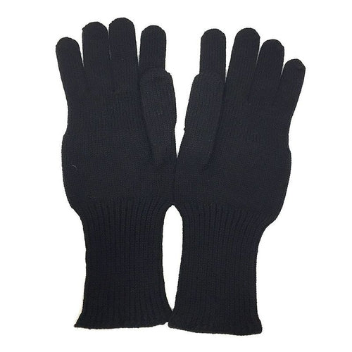 Bottega Veneta Knit Gloves Wool Black Size M Aq5465 — view 2