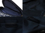 Dior Saddle Pouch Trotter Pattern Canvas Leather Navy Gold — view 7