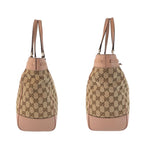 Gucci Mayfair Beige Pink GG Canvas Leather Tote Bag — view 7