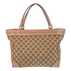Gucci Mayfair Beige Pink GG Canvas Leather Tote Bag — view 2
