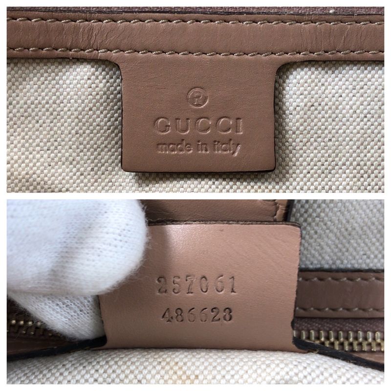 Gucci Mayfair Beige Pink GG Canvas Leather Tote Bag — view 4
