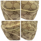 Gucci Beige Ivory Gold Hardware GG Canvas Leather Tote Bag — view 3