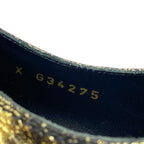 Chanel Loafers Metallic Oxford Coco Mark Logo Leather Shoes Gold Brown — view 8