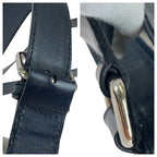 Gucci GG Imprime Black Canvas Leather Shoulder Bag Pochette — view 6