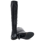 Gucci/ Long Boots Shoes Women Leather Black Plain Toe Sole — view 7