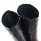 Gucci/ Long Boots Shoes Women Leather Black Plain Toe Sole — view 6